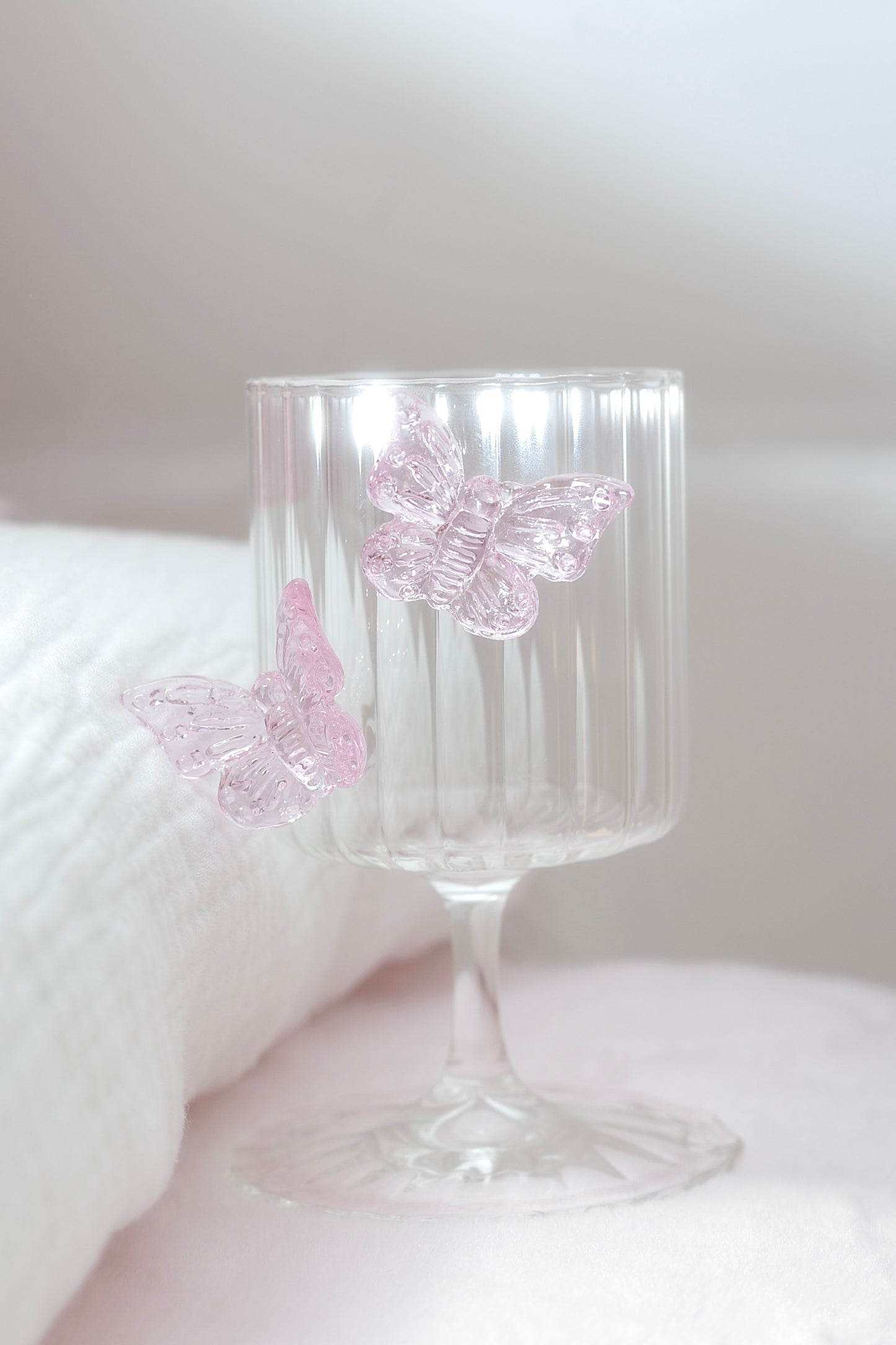 The attraction butterfly glass: sunset